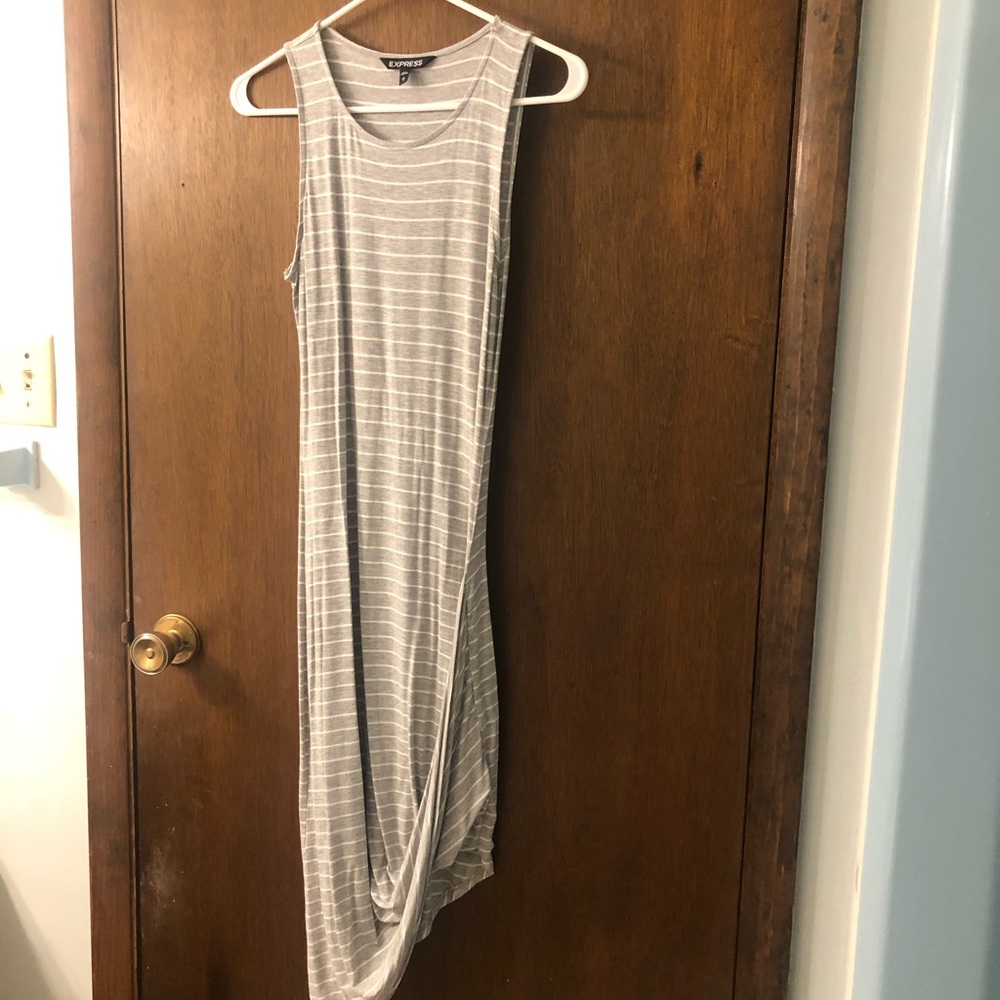 Grey striped dress